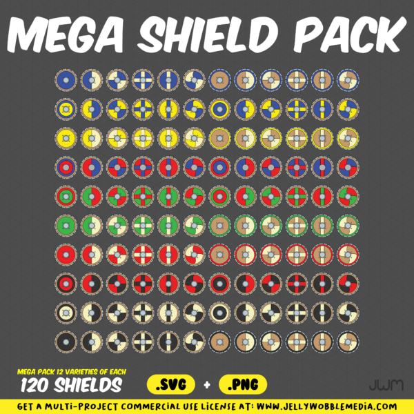 Round Shield Mega Vector Pack JWM