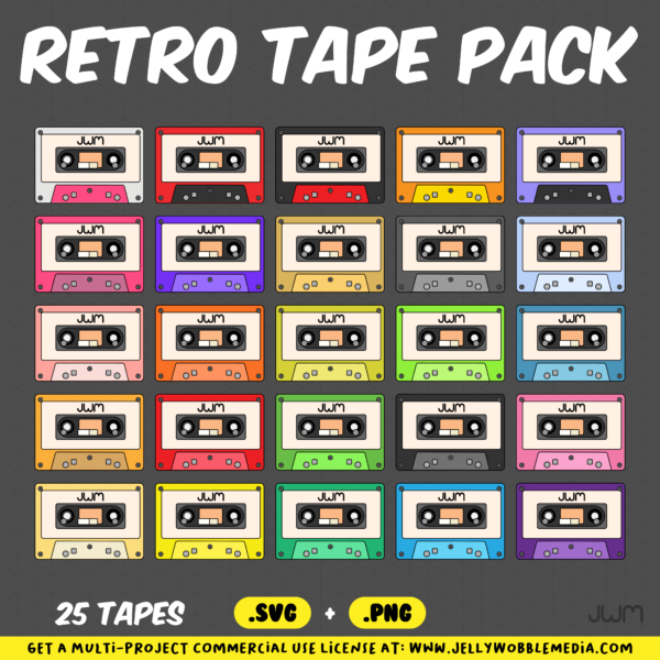 JWM Retro Tape Vector Pack FREE