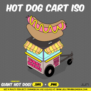 JWM1 Hot Dog Cart Isometric