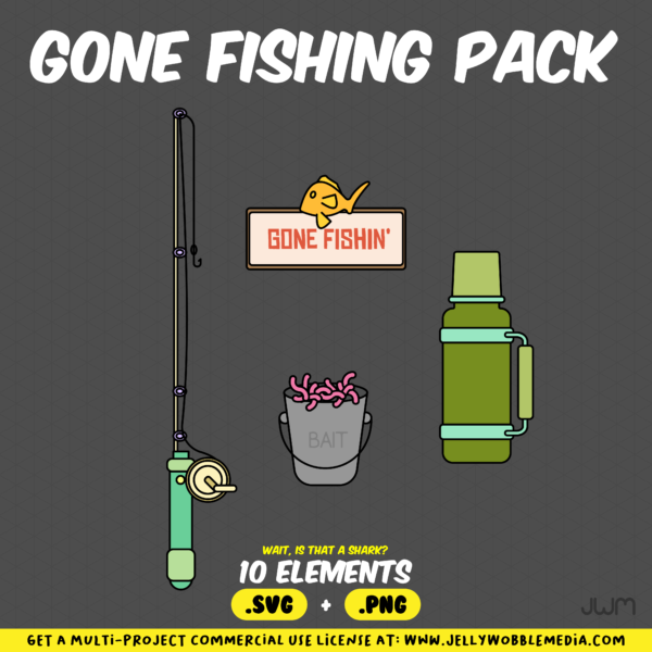 JWM2 Gone Fishing Vector Pack